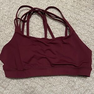 Lululemon Athletica Dark Red Strappy Sports Bra